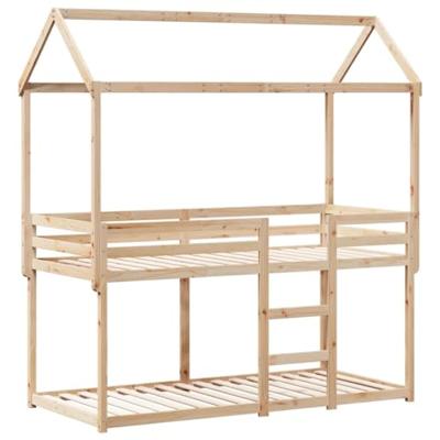Stapelbedframe zonder matras massief grenenhout 90x200 cm Stapelbedframe zonder matras massief grenenhout 90x200 cm