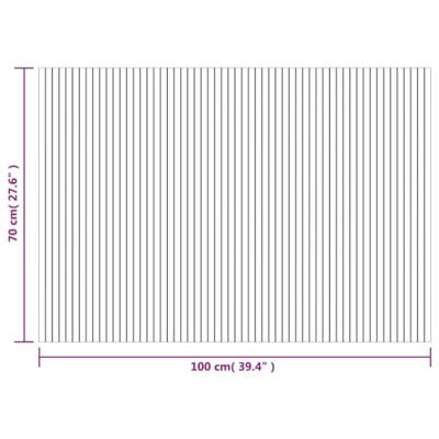 Vloerkleed rechthoekig 70x100 cm bamboe lichtnaturel