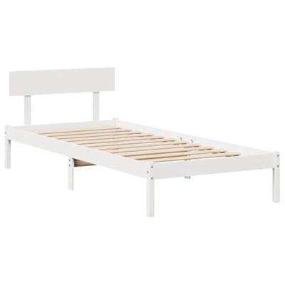Bedframe zonder matras massief grenenhout wit 90x190 cm Bedframe zonder matras massief grenenhout wit 90x190 cm