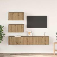 Tv-meubelset 4 pcs artisanaal eikenkleurig 80 x 30 x 30 cm - thumbnail