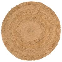 VidaXL Tapijt rond 150 cm gevlochten jute - thumbnail