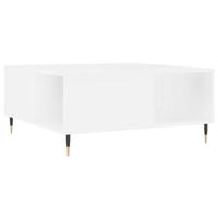 Salontafel 80x80x36,5 cm bewerkt hout wit - thumbnail