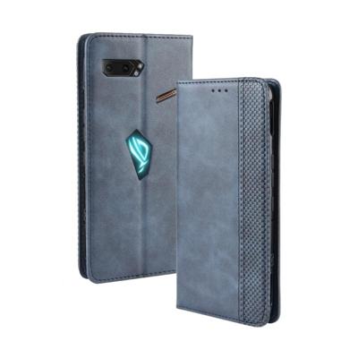 Magnetische gesp retro Crazy Horse textuur horizontale Flip lederen case voor ASUS ROG Phone II ZS660KL met houder & kaartsleuven & fotolijstjes (bla Magnetische gesp retro Crazy Horse textuur horizontale Flip lederen case voor ASUS ROG Phone II ZS660KL met houder & kaartsleuven & fotolijstjes (bla