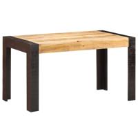 Eettafel 140x70x76 cm massief ruw mangohout - thumbnail