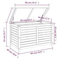 Tuinbox 90x48x55 cm massief eucalyptushout - thumbnail