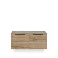 Seville Badmeubelset 120 cm - 4 laden - Wastafel Blad Natuur Eiken Edge greep - thumbnail
