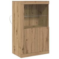 Bijzetkast artisanaal eikenkleurig 60.5 x 37 x 100 cm - thumbnail