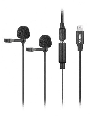 Boya Duo Clip-on Lavalier Microfoon BY-M2D voor iOS