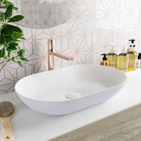 MONDIAZ ONNI Waskom solid surface 55cm kleur Cale / Talc - thumbnail