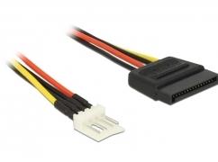 Delock Stroom Aansluitkabel [1x SATA-stroomstekker - 1x Floppy stekker 4-polig] 0.24 m Zwart, Rood, Geel