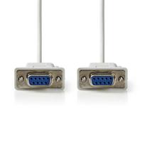 Nullmodemkabel | D-Sub 9-Pins Female - D-Sub 9-Pins Female | 2,0 m | Ivoor - thumbnail