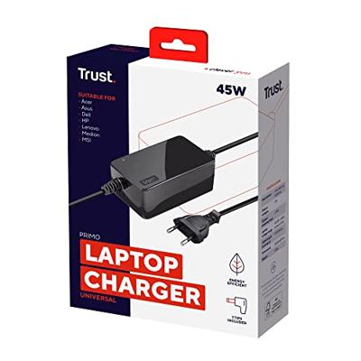 Trust Primo Universele 45W-laptopoplader Desktop accessoire Zwart - thumbnail