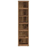 Cd-kast 21x20x88 cm bewerkt hout oud houtkleurig - thumbnail