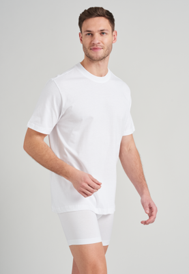 2-pack heren American T-Shirts - Wijd model heren ondershirt katoen - wit en zwart