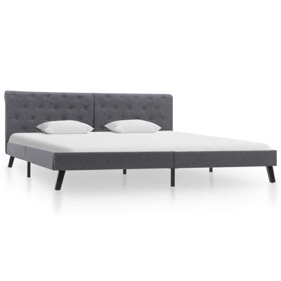 vidaXL Bedframe stof donkergrijs 180x200 cm vidaXL Bedframe stof donkergrijs 180x200 cm