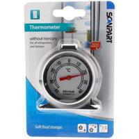 Scanpart koelkast & diepvries thermometer roestvrij staal Koelkast accessoire Grijs - thumbnail
