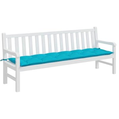 VidaXL Tuinbankkussen 200x50x7 cm stof turquoise