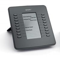 Snom D715 IP-telefoon, SIP bureautelefoon (5 configureerbare LED functietoetsen, vier-lijn B / W-scherm met achtergrondverlichting, XML mini browser), Zwart, 00004039 - thumbnail