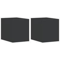 VidaXL Buitenwandlampen 2 st gegoten aluminium zwart - thumbnail