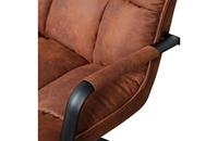 WOOOD Draaifauteuil 'Jouke' Met armleuning, PU, kleur Cognac - thumbnail
