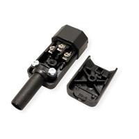 BACHMANN stekker voor koude apparaten IEC320 C14 10A/250VAC, Schroefaansluiting, zwart - thumbnail