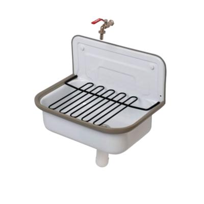 Plieger Uitstortgootsteen Basic Met Emmerrooster Sifon & Kraan