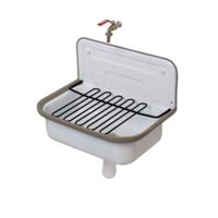 Plieger Uitstortgootsteen Basic Met Emmerrooster Sifon & Kraan - thumbnail