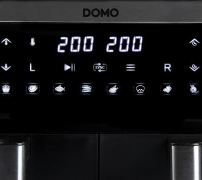 DOMO DO537FR Airfryer 8 l Oververhittingsbeveiliging, Timerfunctie, Met display, Anti-aanbaklaag Zwart - thumbnail