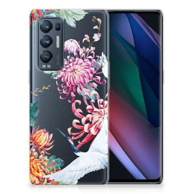 OPPO Find X3 Neo | TPU Hoesje | Bird Flowers