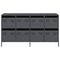 Dressoir 135x39x73,5 cm koudgewalst staal antracietkleurig - thumbnail