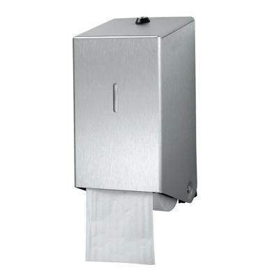 Toiletpapierdispenser Euro Products systeemrol duo zilver 438001 Toiletpapierdispenser Euro Products systeemrol duo zilver 438001