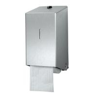 Toiletpapierdispenser Euro Products systeemrol duo zilver 438001 - thumbnail