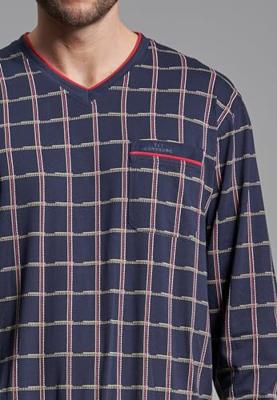 Blauw geruite herenpyjama Gotzburg