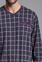 Blauw geruite herenpyjama Gotzburg - thumbnail