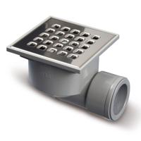 Xellanz Doucheput - 105x105mm - Zijuitloop - RVS - thumbnail