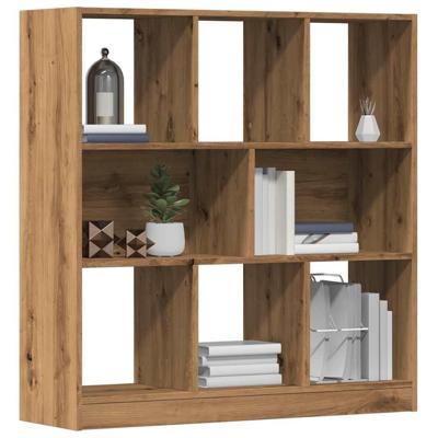 Boekenkast 97,5x29,5x100 cm bewerkt hout artisanaal eikenkleur