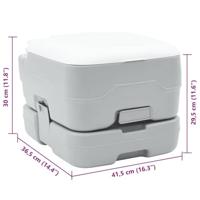 VidaXL Camping toilet grijs en wit 41,5 x 36,5 x 30 cm polyetheen - thumbnail