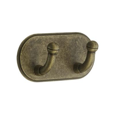 Handdoekhaak Smedbo Xtra Design Dubbel Verouderd Messing Smedbo