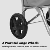 VidaXL Winkel trolley grijs 35 x 28 x 92 cm oxford stof - thumbnail