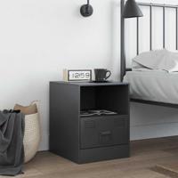 Nachtkastje 34,5x39x44 cm staal antracietkleurig - thumbnail