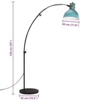 VidaXL Vloerlamp 25 w e27 150 cm verweerd blauw - thumbnail