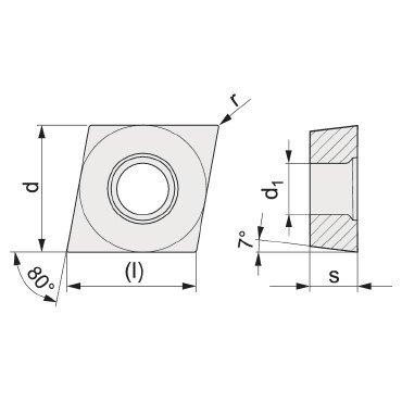 Promat/Tecwerk Wisselplaat | CCGT 060202-AL N20 | bewerking aluminium - 4000859153