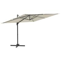 VidaXL Zweefparasol met led-verlichting 400x300 cm zandwit - thumbnail