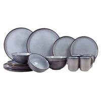 Cosy & Trendy Serviesset Ciel - Blauw - 16-delig / 4 personen - 4 dinerborden, 4 ontbijtborden, 4 kommen en 4 mokken - thumbnail