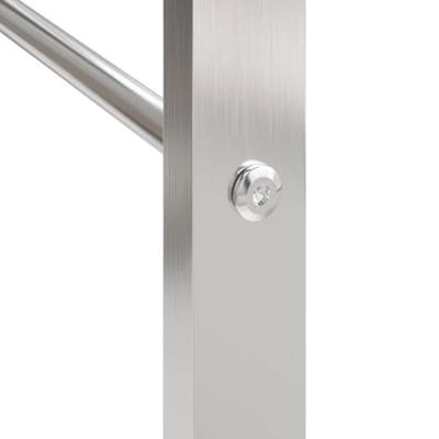 VidaXL Haardhoutrek 110x28x312 cm roestvrij staal