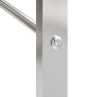 VidaXL Haardhoutrek 110x28x312 cm roestvrij staal - thumbnail