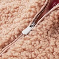 Kinderjas met capuchon tddy 116 kunstvacht cognackleurig - thumbnail