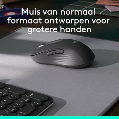 Logitech Signature M650 L Muis Radiografisch, Bluetooth Maat: L Optisch Graphite 5 Toetsen 4000 dpi