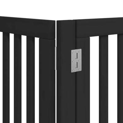 VidaXL Hondenhek inklapbaar 12 panelen 600 cm populierenhout zwart