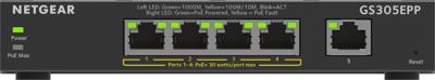 Netgear gs305epp switch (zwart)